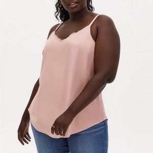 NWT Torrid pink tank lace camisole barbiecore